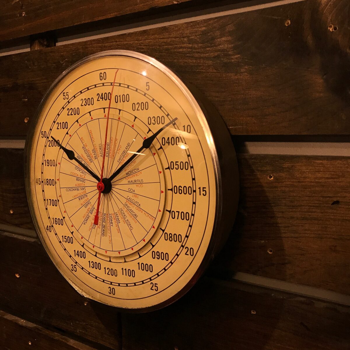 24 Hour (Military Time) World Clock Timing Device Company Sutton Clocks