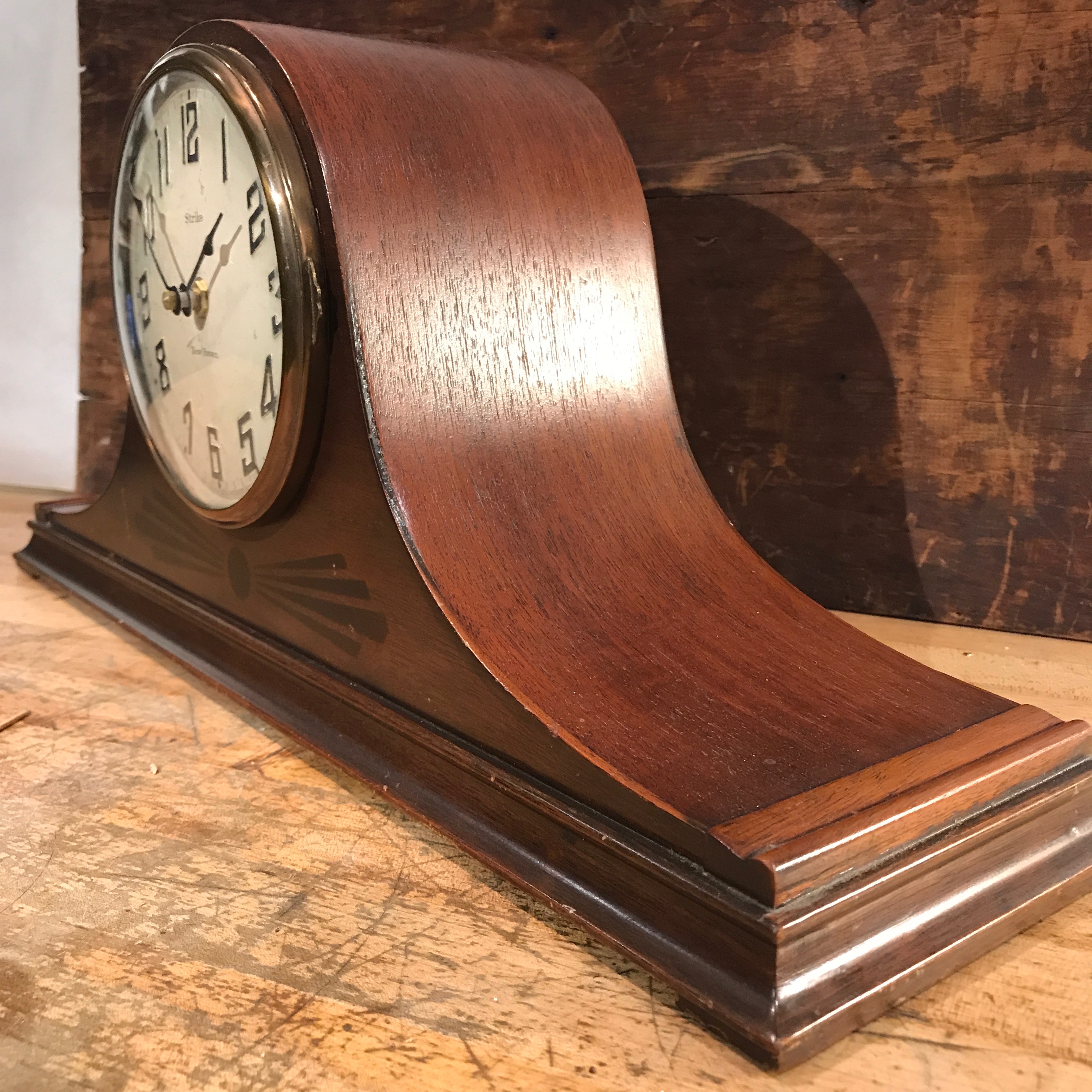 New Haven Humpback Mantle Clock - this style first appeared in the