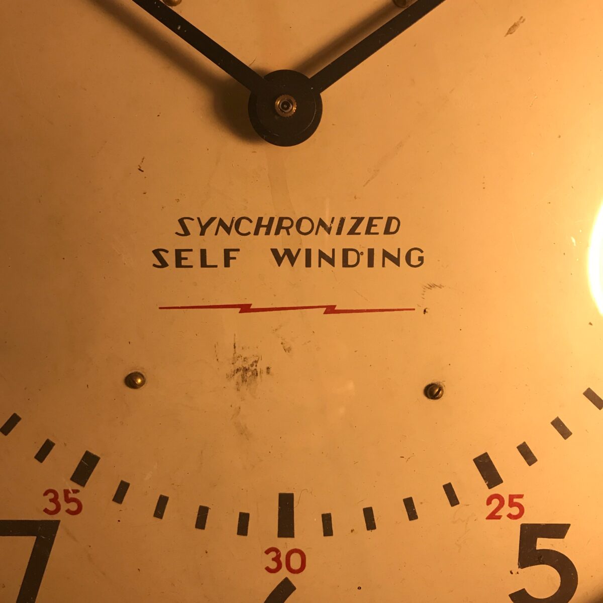 Factory Industrial Clock. Self Winding Clock Co.USA Sutton Clocks